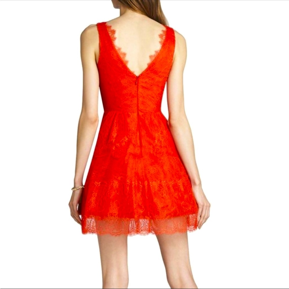 NWOT Revolve Willa BCBGMaxAzria Lace Sleeveless Fit & Flare Dress Red Size Large - Picture 5 of 13
